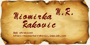 Miomirka Raković vizit kartica